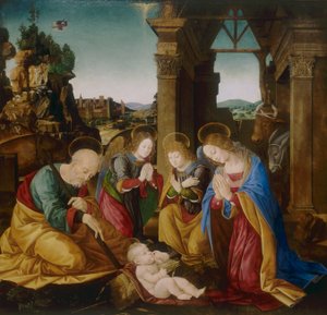 Adorazione del Bambino da Lorenzo di school of Credi